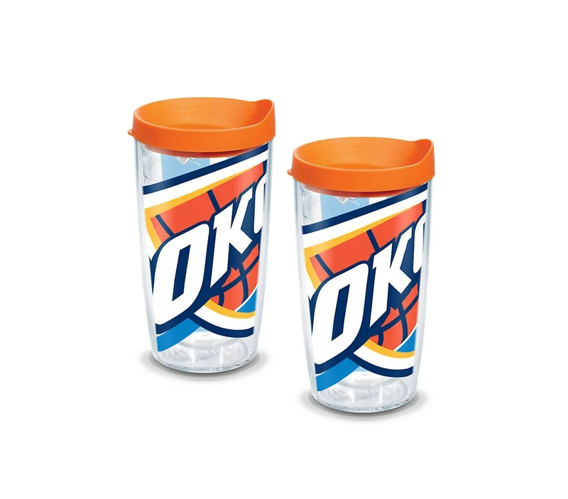 Oklahoma City Thunder Colossal 16 oz. Tervis Tumbler with Lid - (Set of 2)