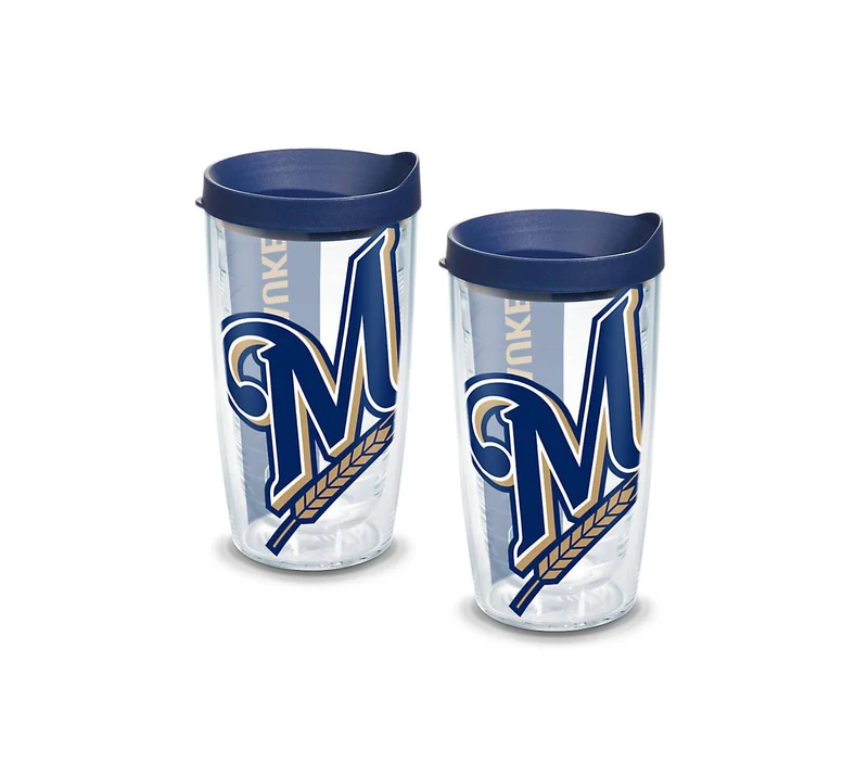 Milwaukee Brewers Colossal 16 oz. Tervis Tumbler with Lid - (Set of 2)