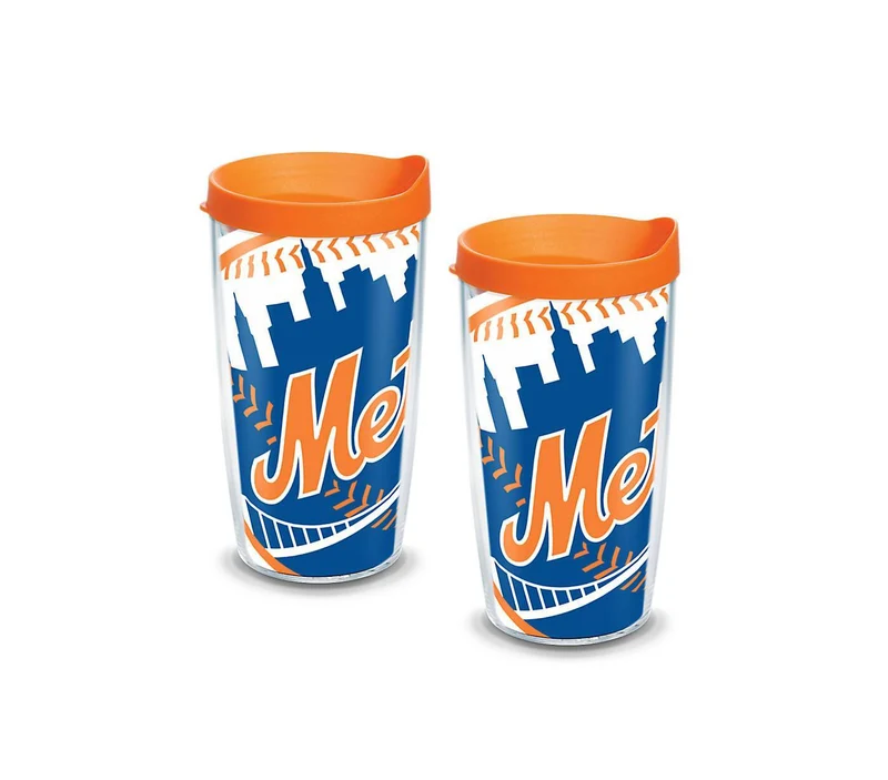 New York Mets Colossal 16 oz. Tervis Tumbler with Lid - (Set of 2)