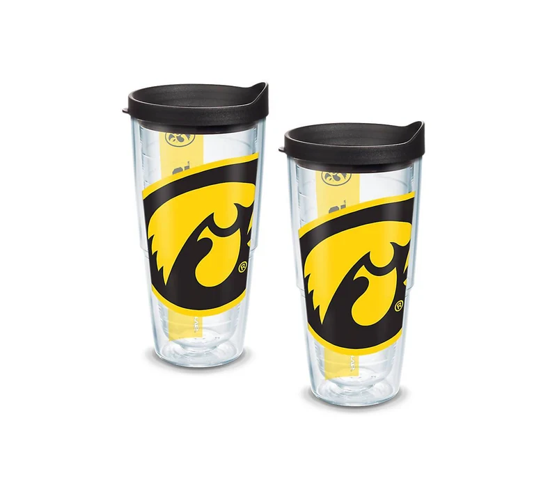 University of Iowa Colossal 24 oz. Tervis Tumbler with Lid - (Set of 2)