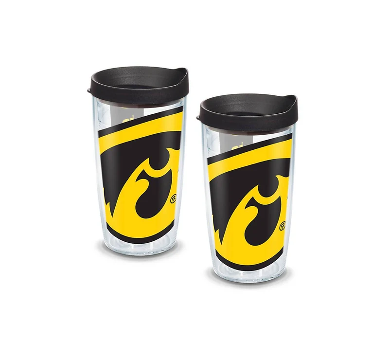 University of Iowa Colossal 16 oz. Tervis Tumbler with Lid - (Set of 2)