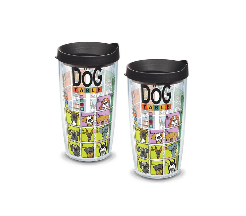 Dog Periodic Table 16 oz. Tervis Tumbler with Lid - (Set of 2)