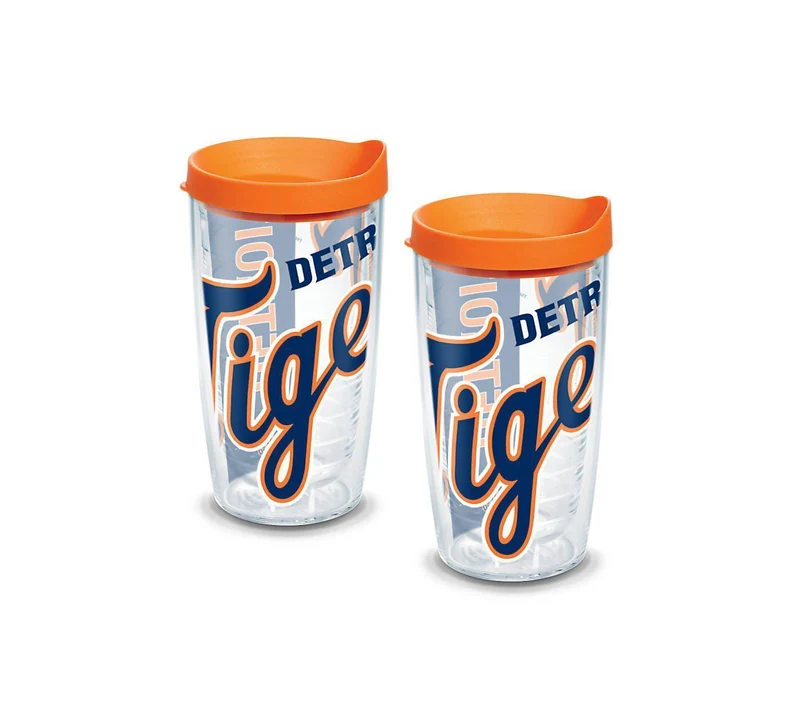 Detroit Tigers Colossal 16 oz. Tervis Tumbler with Lid - (Set of 2)