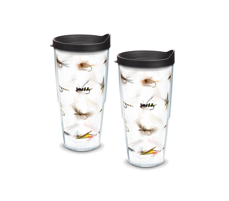 Fish Flies 24 oz. Tervis Tumbler with Lid - (Set of 2)