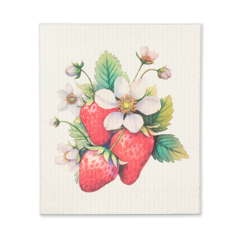 Lingette réutilisable - Fraises