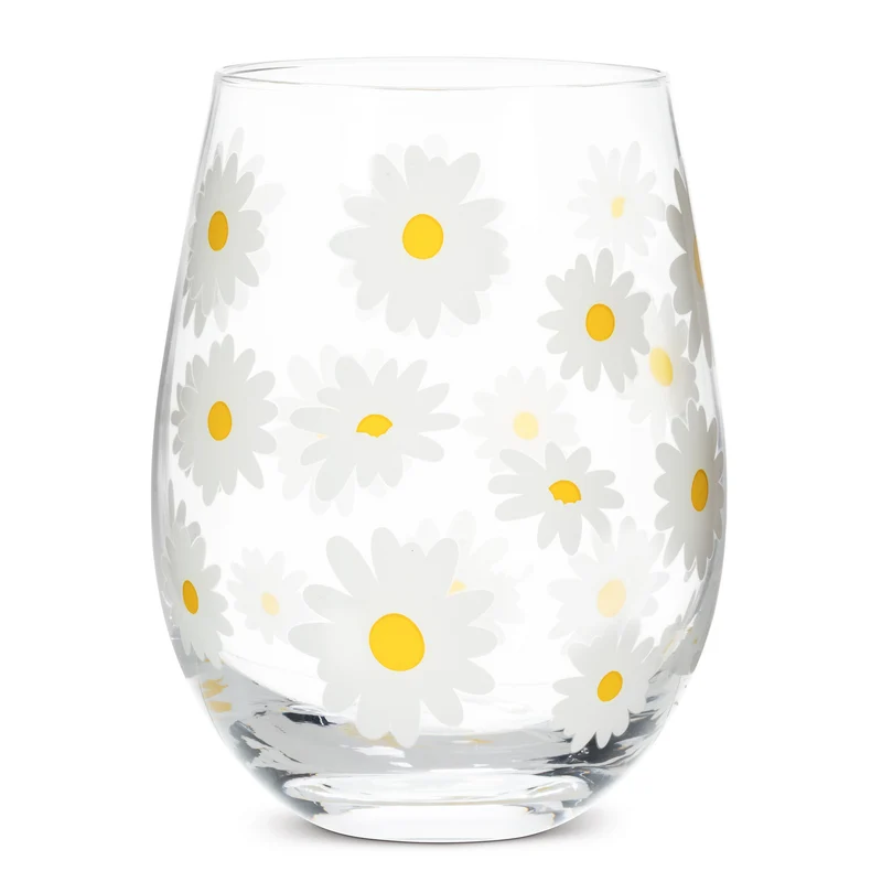 Verre sans pied - Marguerites