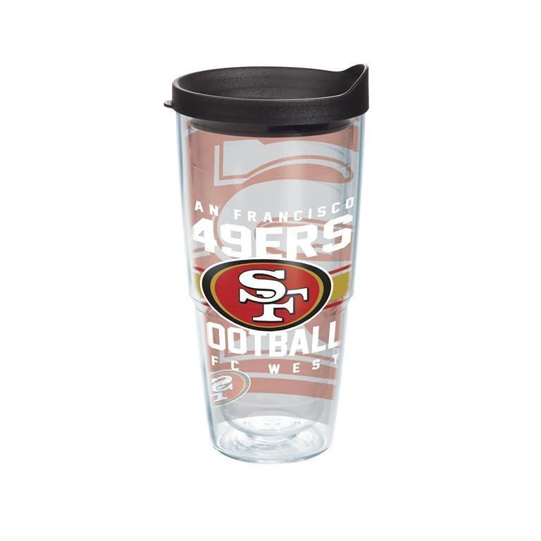 San Francisco 49ers Gridiron 24 oz. Tervis Tumbler with Lid - (Set of 2)
