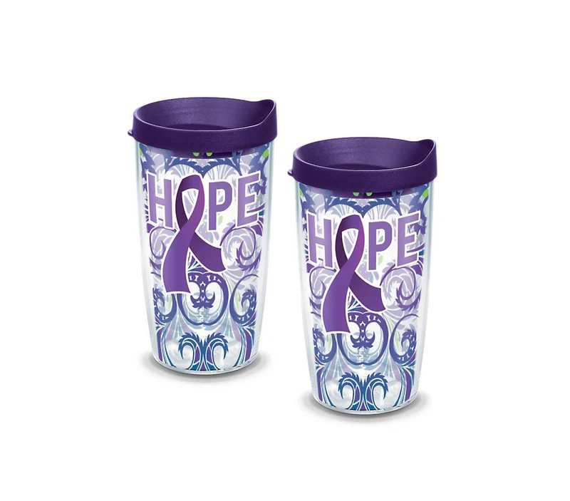 Cancer Awareness 16 oz. Tervis Tumbler with Lid - (Set of 2)