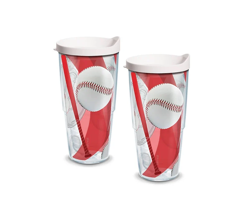 Baseball 24 oz. Tervis Tumbler with Lid - (Set of 2)