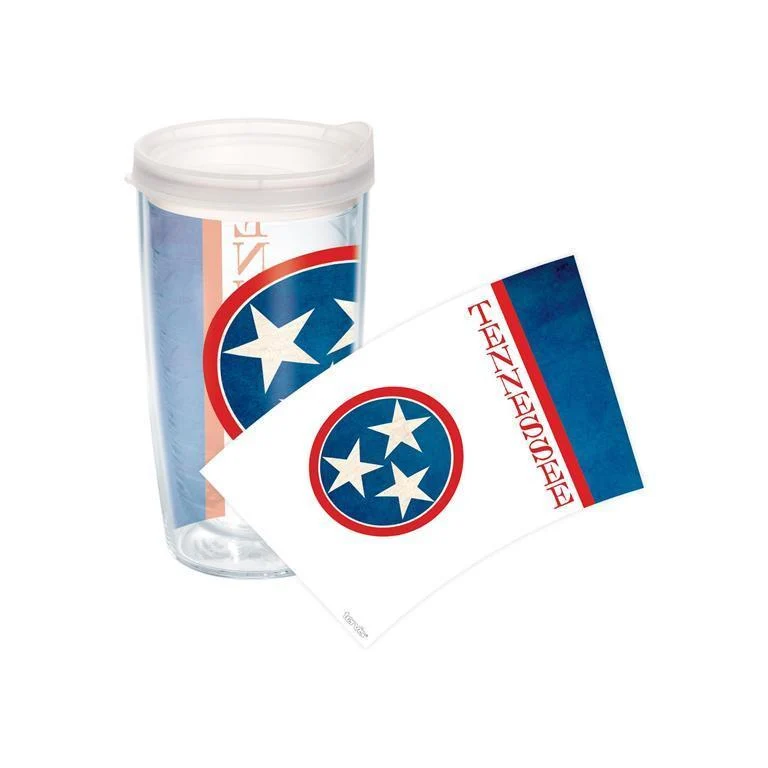 Tennessee Colossal State Flag 16 oz. Tervis Tumbler with Lid - (Set of 2)