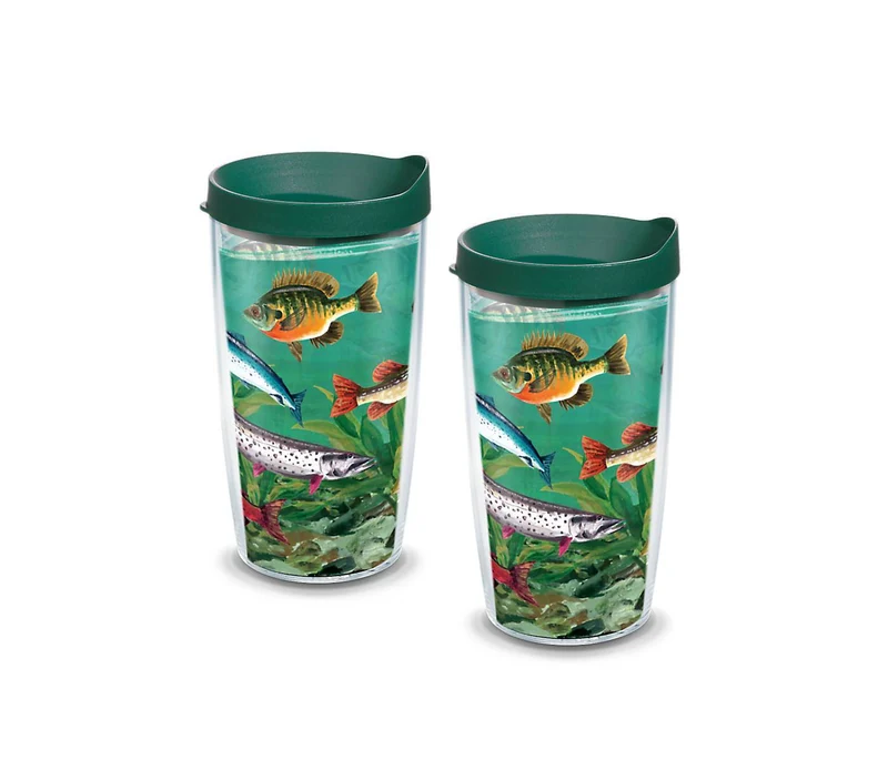 Multi Fish 16 oz. Tervis Tumbler with Lid - (Set of 2)