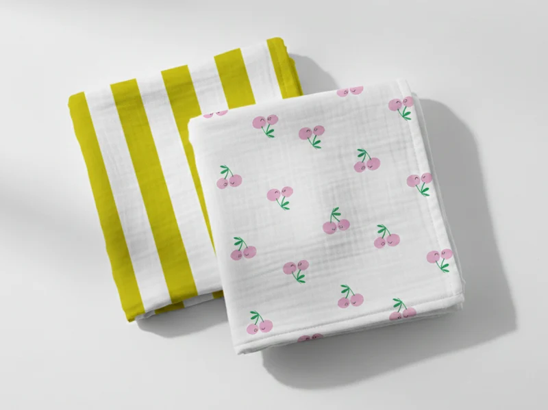 Mulltücher 2-er Set aus Baumwolle CHERRY POP