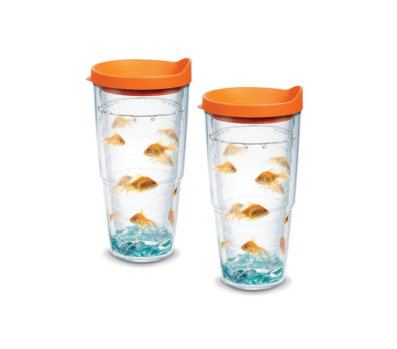 Goldfish 24 oz. Tervis Tumbler with Lid - (Set of 2)