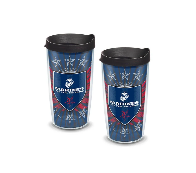 Marine Corps 16 oz. Tervis Tumbler with Lid - (Set of 2)