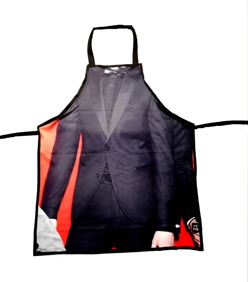Tablier drôle de cuisine ou travaux - pour adulte - écoresponsable - homme habit noir