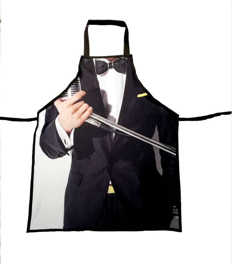 Tablier drôle de cuisine ou travaux - pour adulte - écoresponsable - homme chanteur
