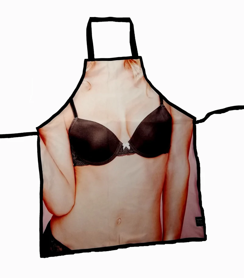 Tablier drôle de cuisine ou travaux - pour adulte - écoresponsable - femme brasière noire