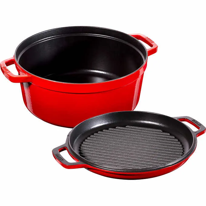STAUB – Casserole et Poêle à Griller de 6,7 L
