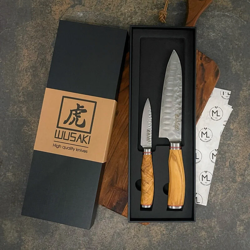 Coffret couteaux Wusaki Damas Olive VG10