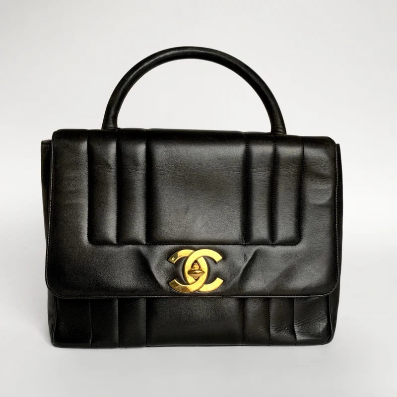 Chanel Sac Coco à poignée supérieure en cuir d'agneau
