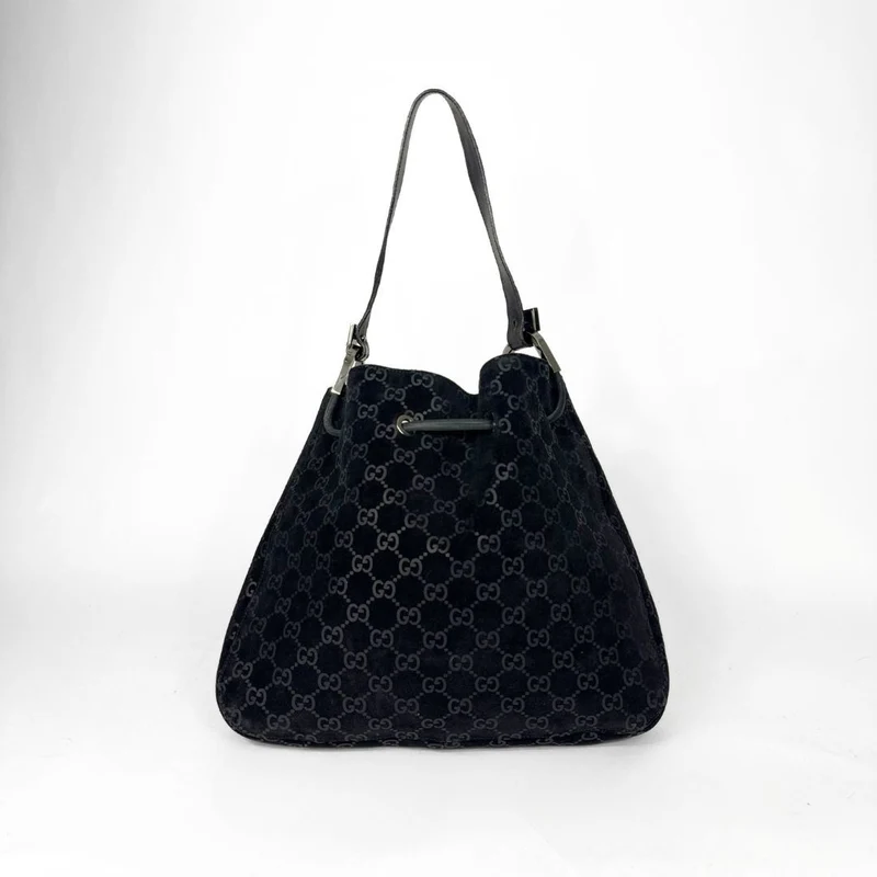Gucci Sac bandoulière GG en daim noir