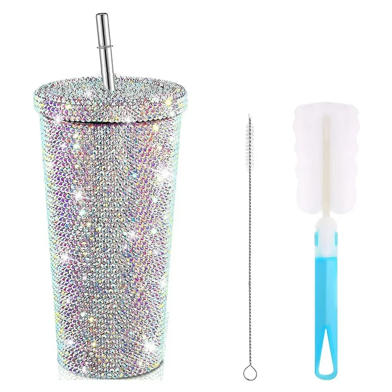 Bouteille Isotherme Strass Inox Femme 500-750ml