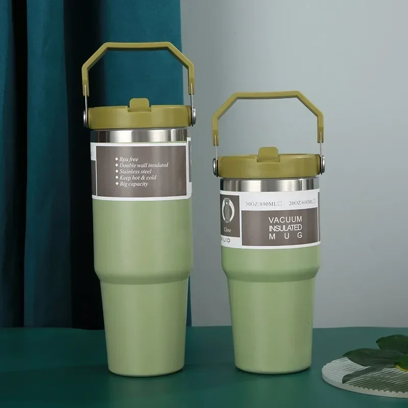 Tumbler Isotherme 20-30oz avec Paille pour Voiture