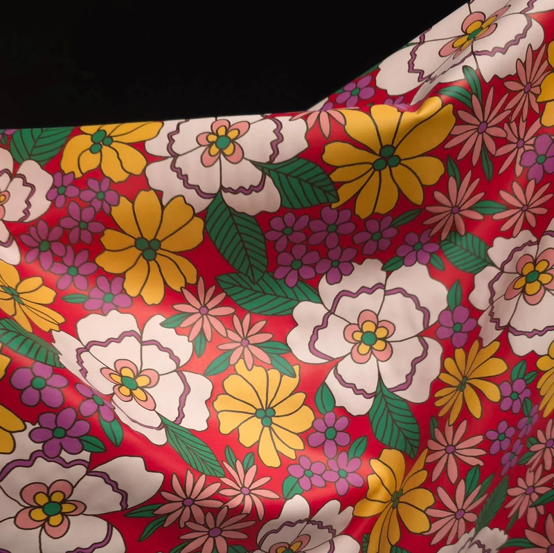 Tissu imperméable | Imprimé floral rétro | Certifié OEKO-TEX®