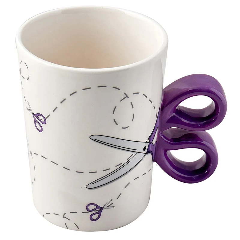 SEW TASTY | Tasse avec Manche en Ciseaux | Mauve