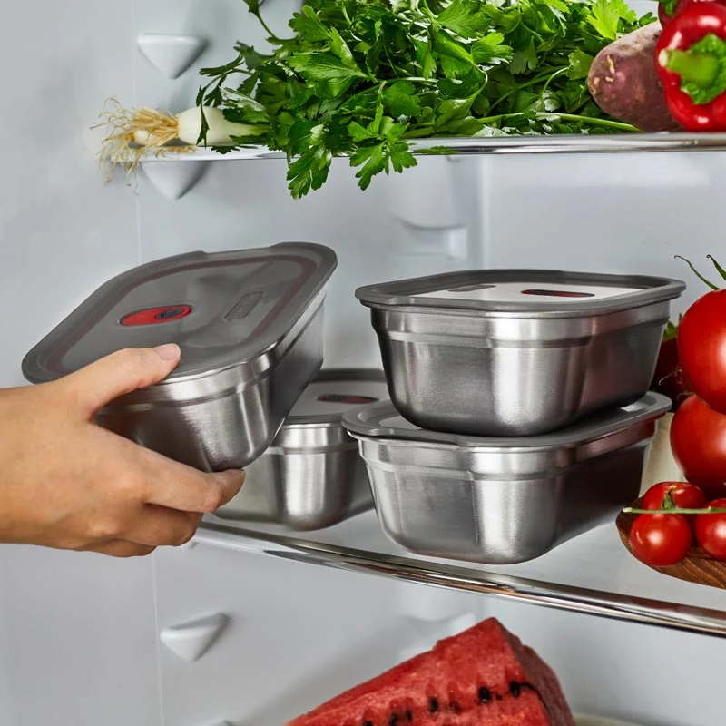 Boîte à déjeuner inox multifonction 900ml Black+Blum - 100% étanche et micro-ondable