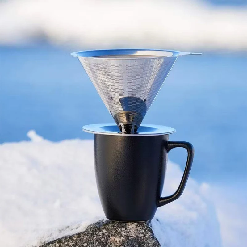 Filtre à café permanent réutilisable en inox - Filtre durable et nomade sans papier