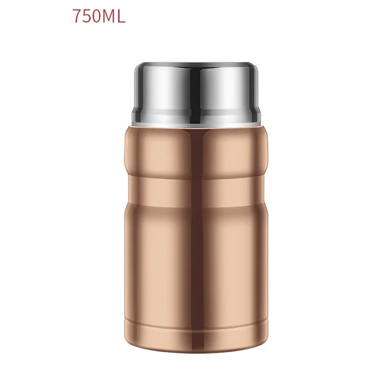 Pot Alimentaire Isotherme Inox avec Cuillère 500-750ml