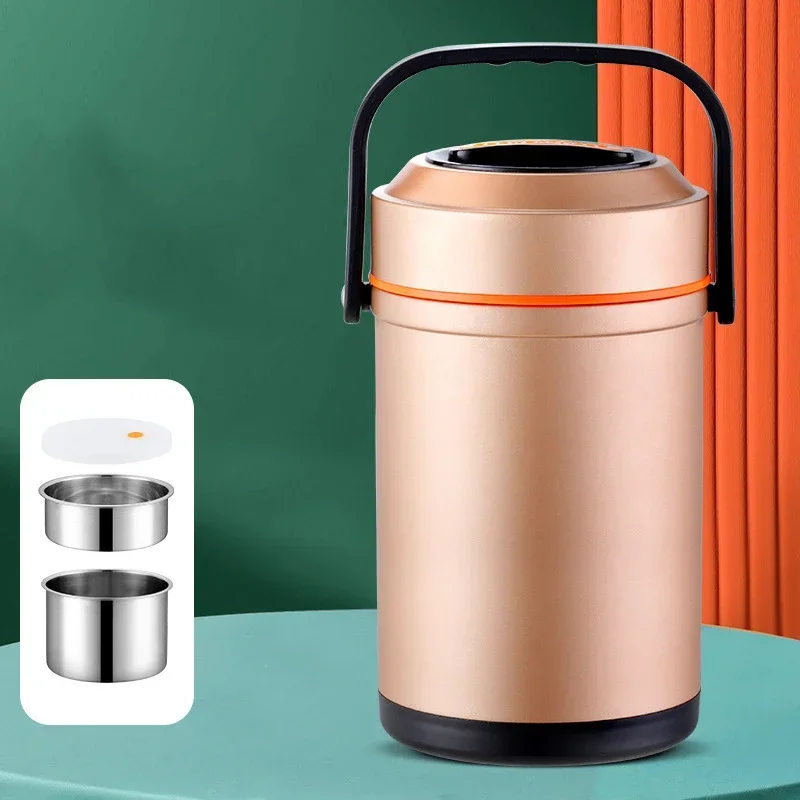 Boîte à Repas Isotherme 3L Grande Capacité Inox