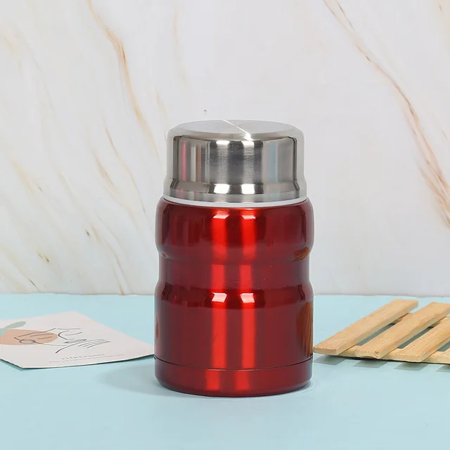 Boîte à Repas Isotherme Inox avec Cuillère 500-750ml