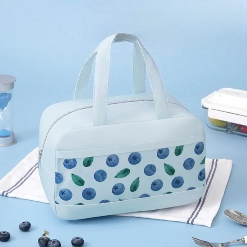 Sac Isotherme Motif Fruits avec Fermeture Zippée Anti-Fuite