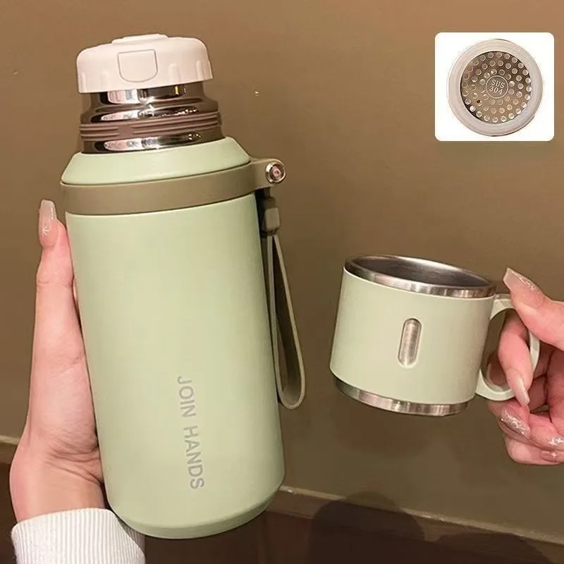 Thermos Portable 600-800ml avec Infuseur à Thé Inox