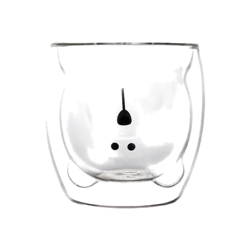Mug Isotherme Ourson Double Paroi Verre Borosilicate avec Poignée