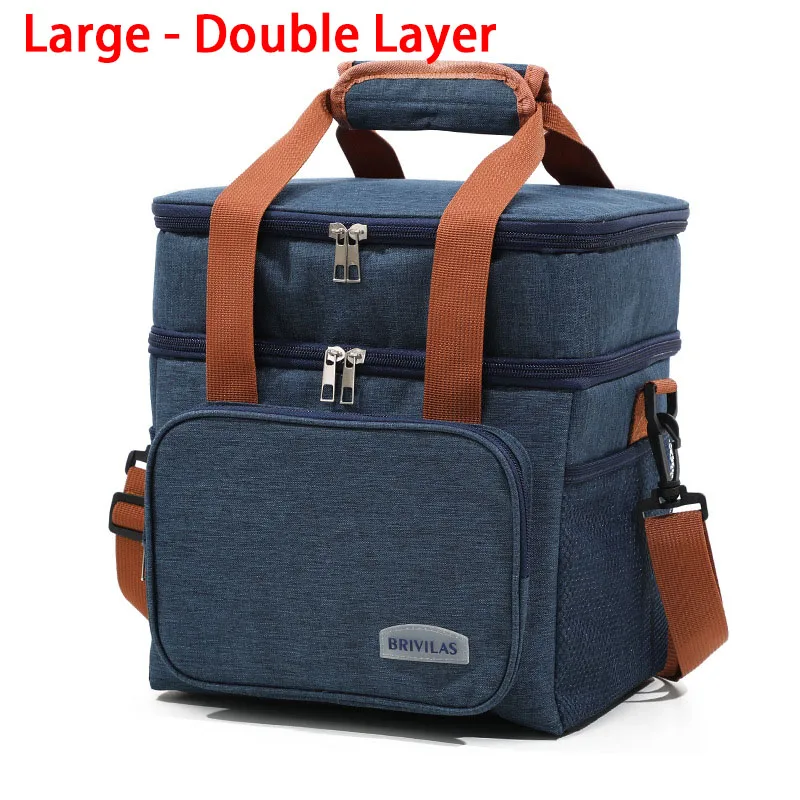 Sac Isotherme Grande Capacité Double Compartiment Anti-Fuite
