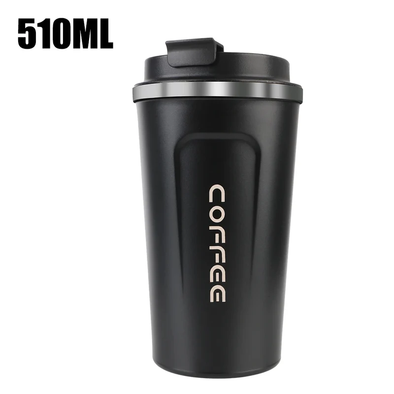 Mug Isotherme de Voiture 380-510ml Inox Anti-Fuite