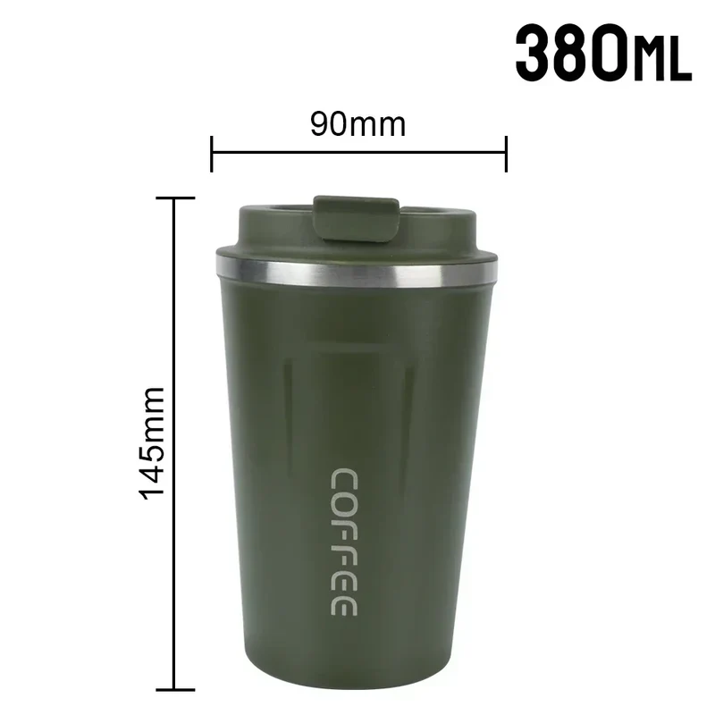 Mug de Voyage Isotherme 380-510ml Inox Anti-Fuite