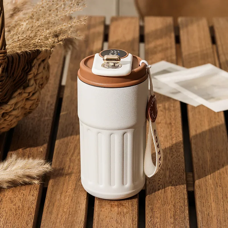 Thermos Connecté Écran LED Température Inox Bureau 450ml
