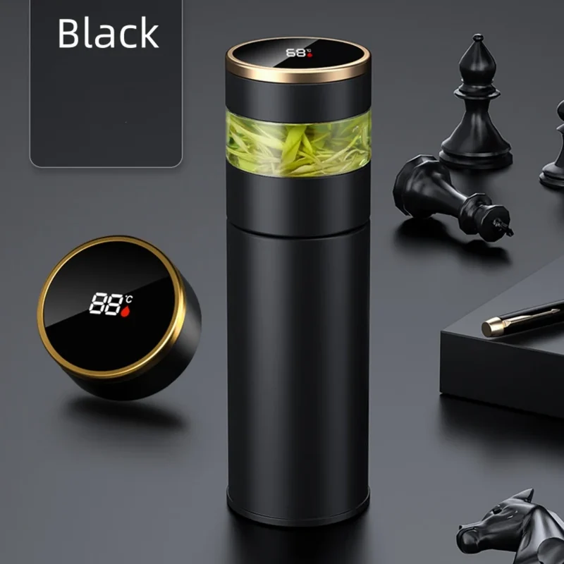 Thermos avec Infuseur à Thé 450ml Inox Écran LED
