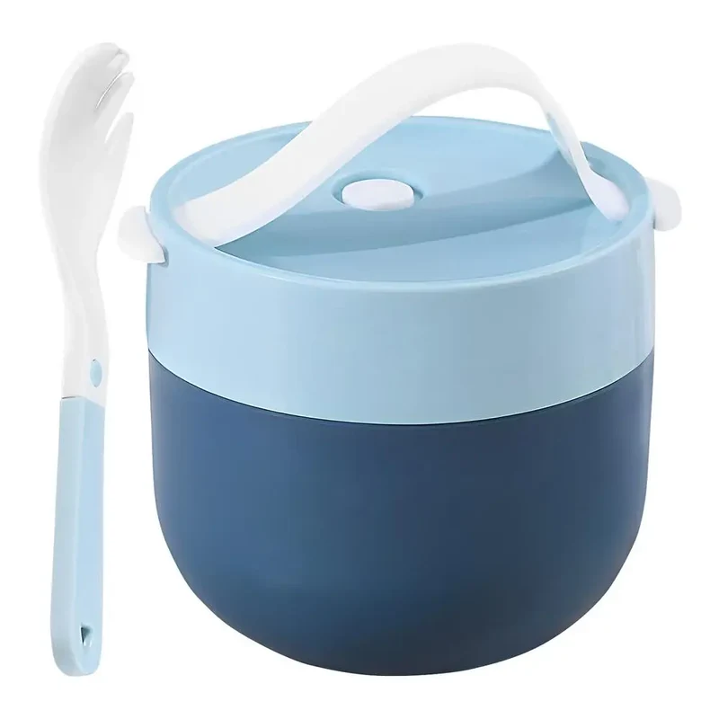 Boîte à Repas Isotherme 600ml Inox Anti-Fuite avec Cuillère