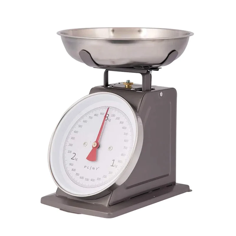 Balance de cuisine rétro Plint - Pèse les ingrédients et décore la cuisine - coloris gris