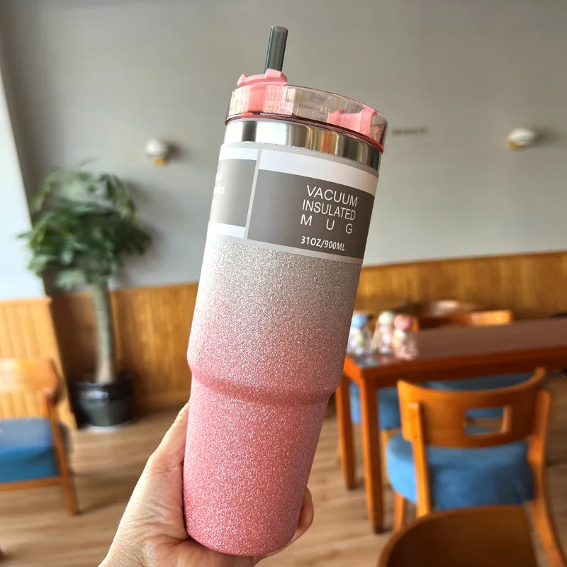 Tumbler Isotherme Inox 600/900ml avec Paille et Poignée