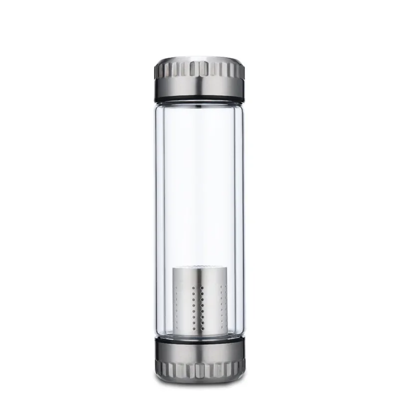 Gourde en Verre avec Infuseur à Thé Inox Double Paroi 280ml