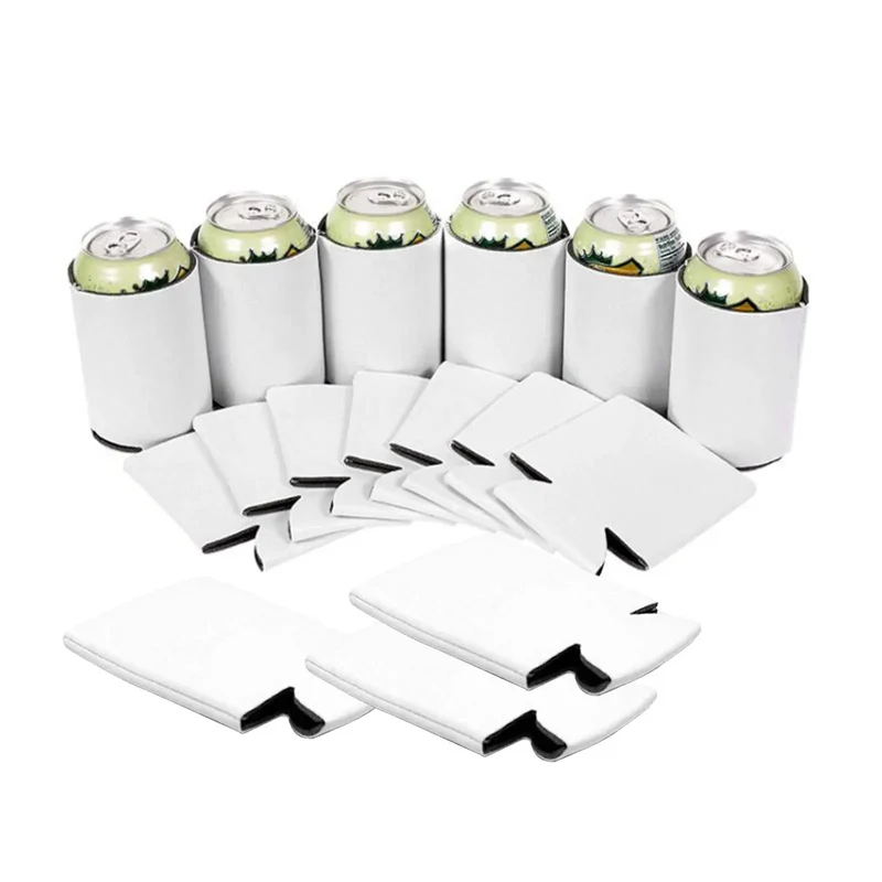 Lot de 10 Housses Isothermes Pliables pour Canettes en Néoprène