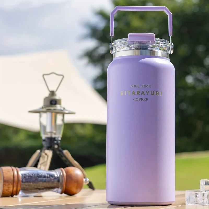 Thermos Isotherme Grande Capacité 1,2L/1,5L Inox avec Poignée
