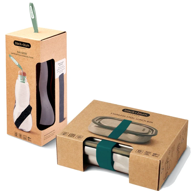 Duo Lunch box inox 1 litre + Gourde filtrante 800ml Black+Blum