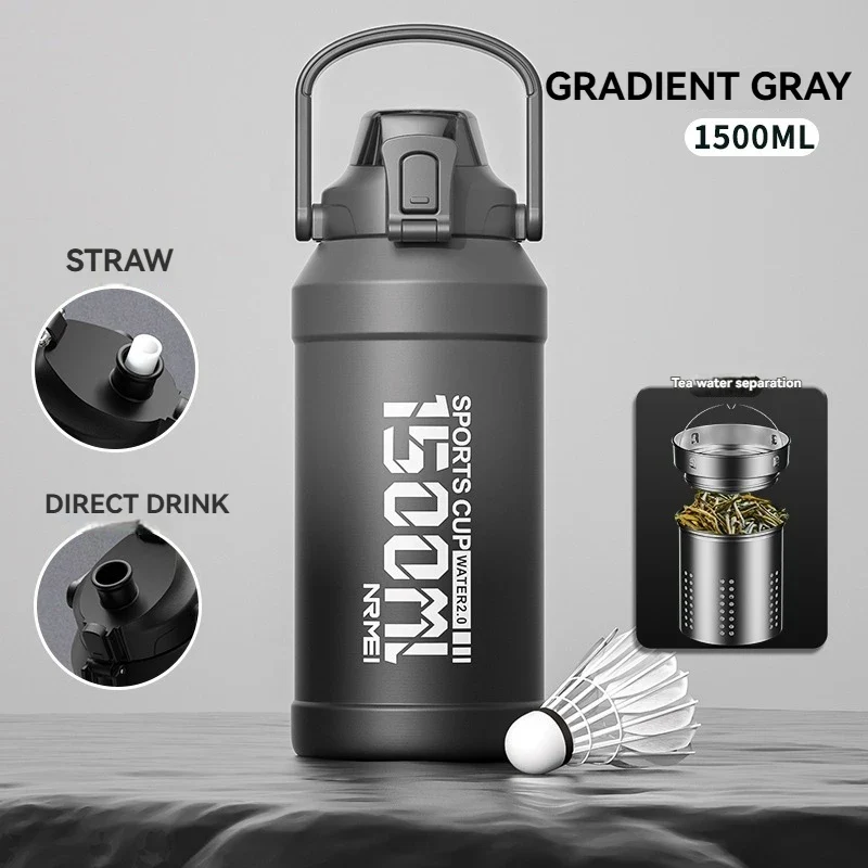 Gourde Isotherme Sport Inox avec Poignée 1500ml